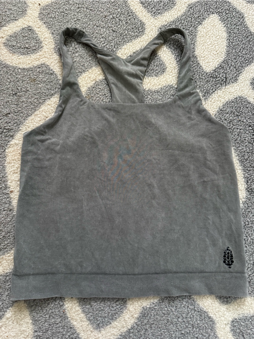 FP Movement by Free People Gray Racerback Crop Tank